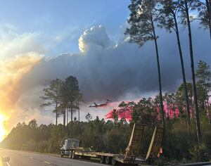 Sargent Fire remains 50% contained near Georgia-Florida line, officials say