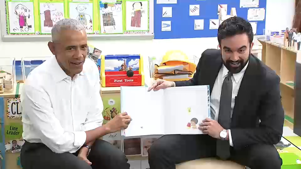 Former President Obama, Mayor Mamdani meet for first time, read to children at Bronx Pre-K center