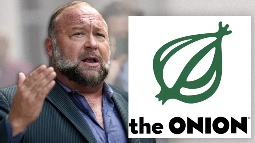 The Onion launches new takeover bid for Alex Jones’s Infowars that would help repay Sandy Hook families