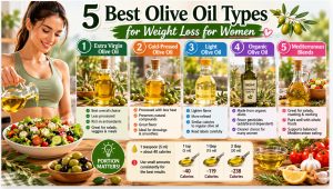 Best olive oil types for female weight loss and healthy eating