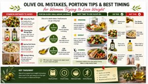 Olive oil portion tips and common weight loss mistakes for women