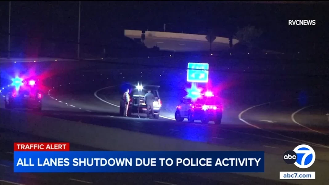 Man shot on 215 Freeway in Murrieta area, forcing closure of southbound lanes