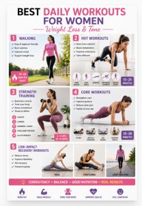Best Daily Workouts for Women Weight Loss and Tone