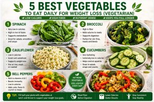 Best vegetables to eat daily for weight loss on a vegetarian diet