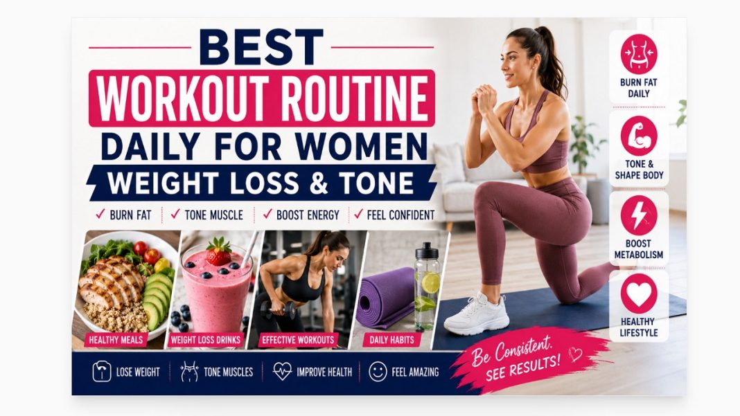 Best workout routine daily for women weight loss and tone