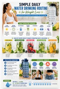 Simple daily water drinking routine for healthy weight loss
