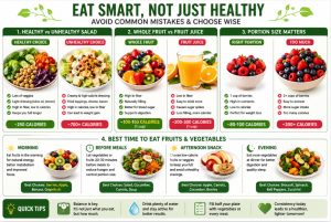 Healthy vs unhealthy fruits and vegetables for weight loss