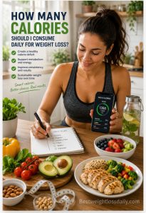 Healthy calorie planning for sustainable daily weight loss