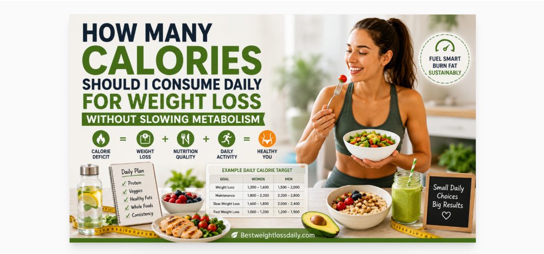 Healthy daily calorie intake for sustainable weight loss