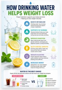 How drinking water helps metabolism and weight loss