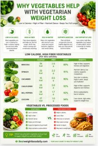 Why vegetables help with vegetarian weight loss