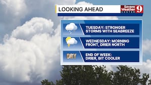 Central Florida braces for thunderstorms with gusty winds and heavy rain