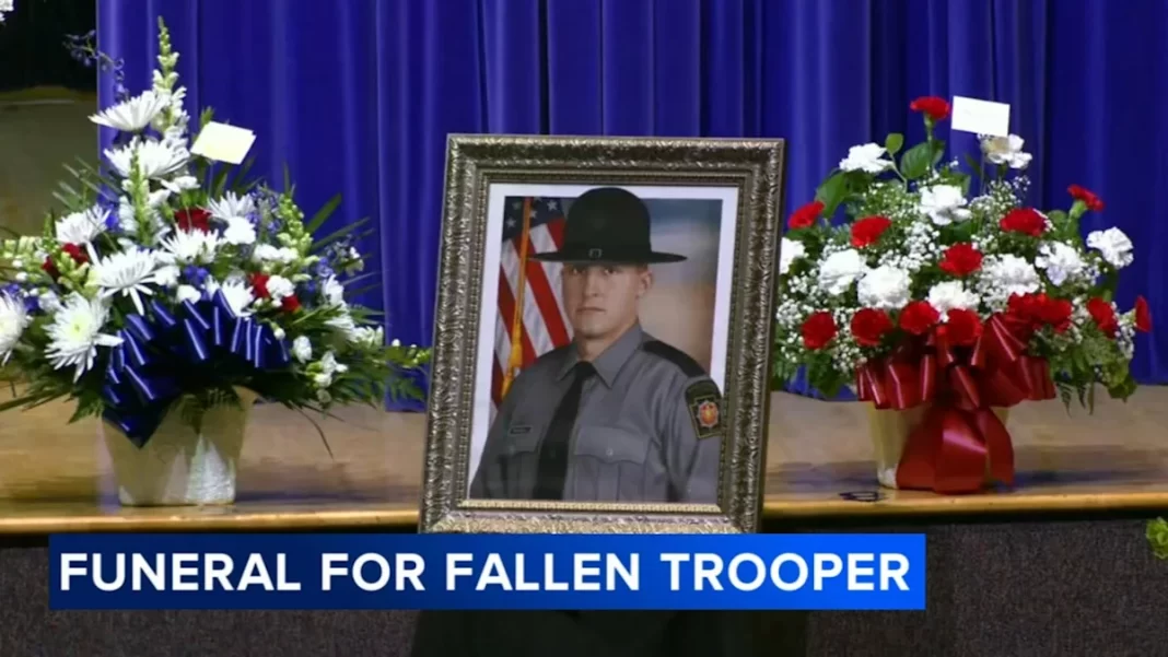 Pennsylvania State Trooper laid to rest after being fatally struck in Schuylkill County