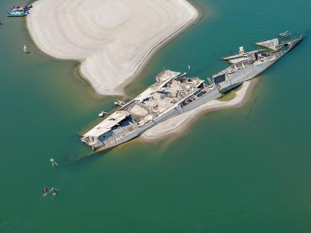 Nazi ships, mammoth bones emerge as Danube River dries up