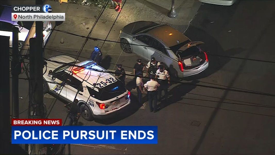 Stolen car leads to police chase in North Philadelphia
