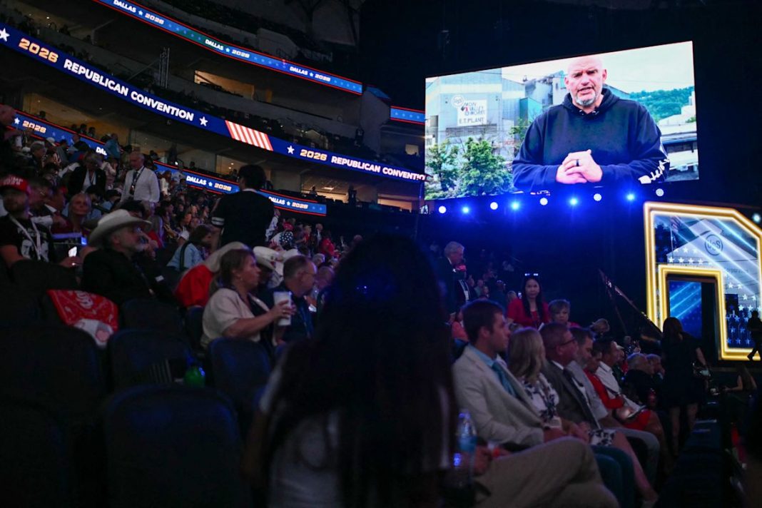 Fetterman appears at RNC midterm convention in surprise video